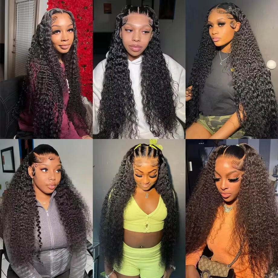 13X4 Lace Front Synthetic Wig for Black Women Natural Black Color Jerry Curly Prepluck Bleach Knot Baby Hair Cosplay Daily Party