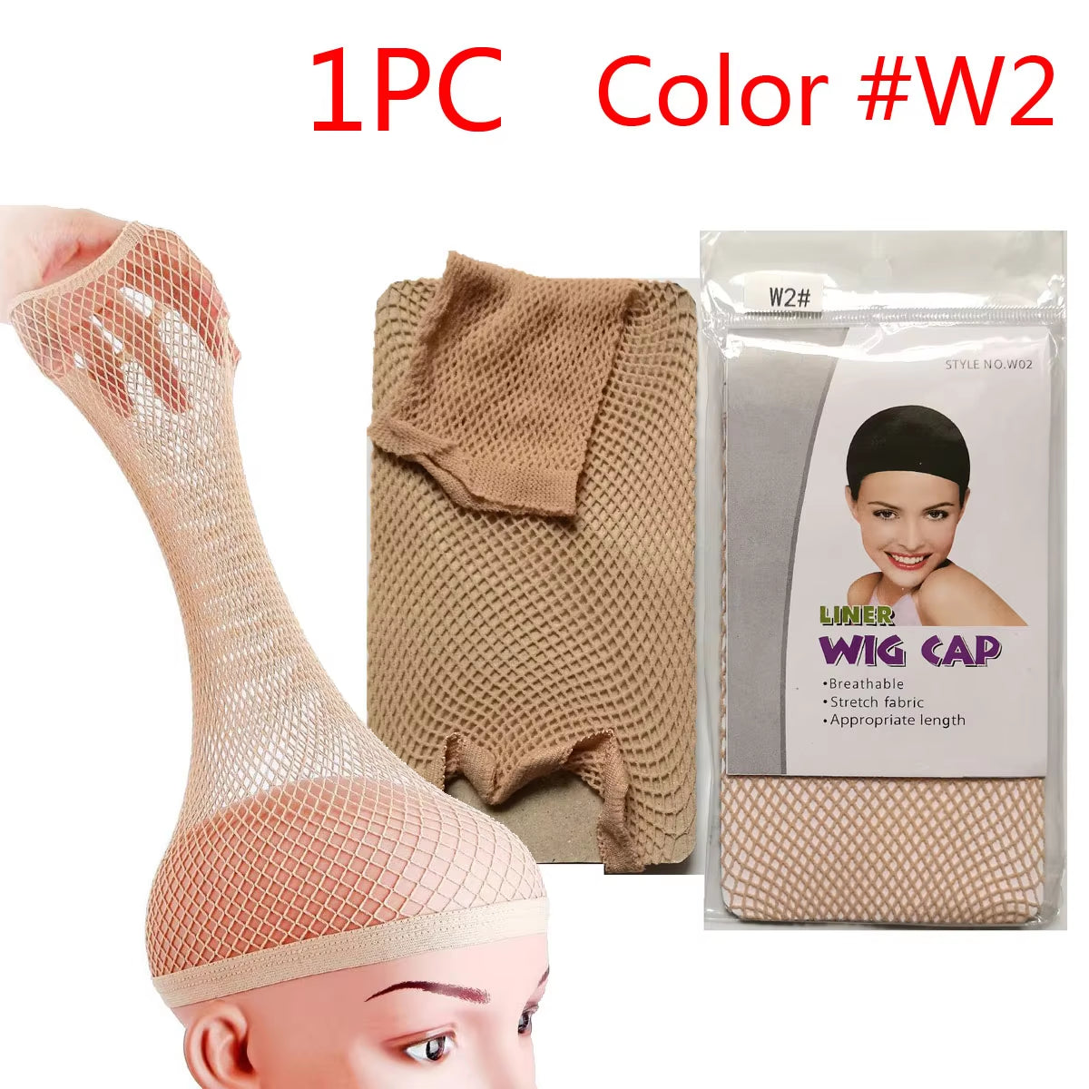 1PC Nylon Hair Net New Stretchable Elastic Hairnets Fashion Mesh Weaving Wig Caps for Women Making Wig Tools